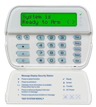 DSC PK5500E1 Ενσύρματο πληκτρολόγιο 64 ζωνών με οθόνη LCD για πίνακα συναγερμού DSC Power Series