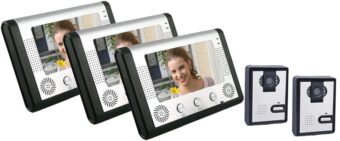 REALSAFE Κιτ θυροτηλεόρασης 3 μόνιτορ και 2 κάμερες VDP-123