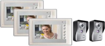 REALSAFE Κιτ θυροτηλεόρασης 3 μόνιτορ και 2 κάμερες VDP-323