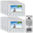 REALSAFE Κιτ θυροτηλεόρασης 8 μόνιτορ και 1 κάμερα με οκτώ κουδούνια για πολυκατοικίες VDM-80