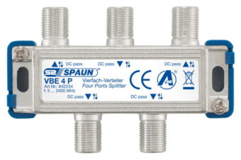 SPAUN VBE4P Splitter 1/4 Εξόδων Με διέλευση τάσης σε όλες τις κατευθύνσεις