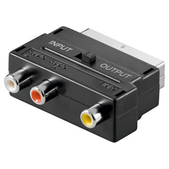 Μετατροπέας Scart Αρσενικό σε 3 RCA Θηλυκά Με διακόπτη In/Out