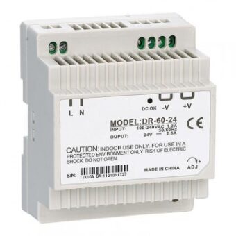 Τροφοδοτικό Ράγας  24VDC/2.5Α DR-60-24