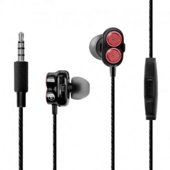 Promate Onyx Ακουστικά με Dual Dynamic Driver - Eνισχυμένα Μπάσα και Υψηλή Ποιότητα Ηχου  - Μαρόν