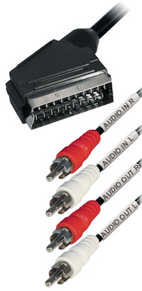 3m Μετατροπέας Scart σε 4 RCA (2x Audio in + 2x Audio out)