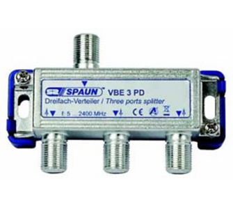 SPAUN VBE3PD Splitter 1/3 Εξόδων Με διέλευση τάσης