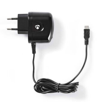 Φορτιστής με υποδοχή micro USB και ενσωματωμένο καλώδιο. NEDIS WCHAM100ABK