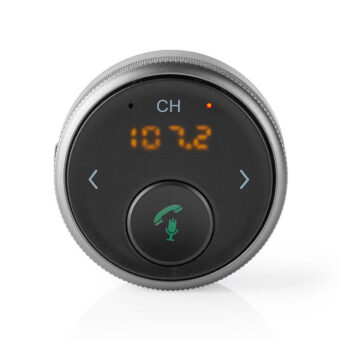 2 σε 1 Bluetooth αναμεταδότης FM και hands free με δυνατότητα streaming μουσικής, οθόνη LED και λειτουργία φωνητικού ελέγχου. NEDIS BTMA100BK