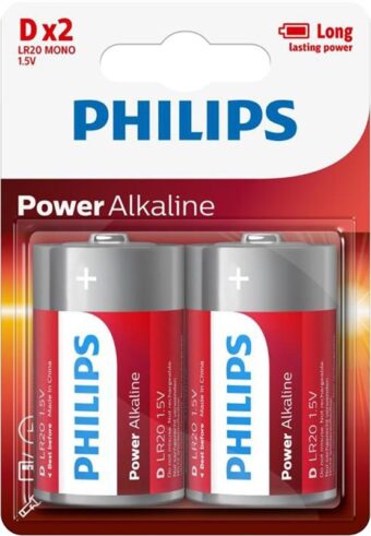 Μπαταρία Philips Power Alkaline (2ΤΜΧ) D-Ρ2 LR20P2B/05